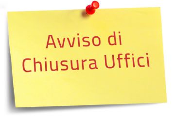 Avviso chiusura sabati